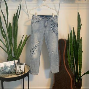Silver Jeans Co Floral Embroidered Skinny Jeans